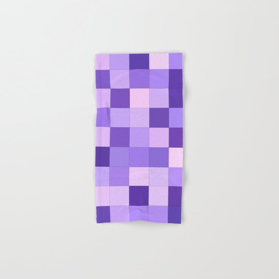 Pastel purple squares Hand & Bath Towel