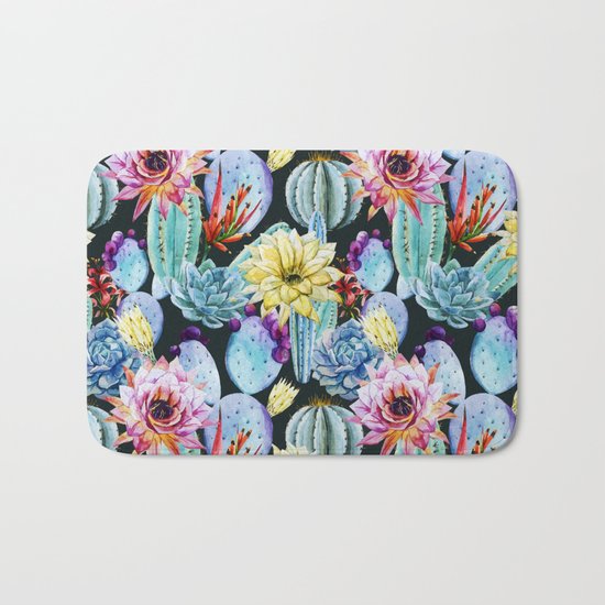Cactus Pattern 12 Bath Mat