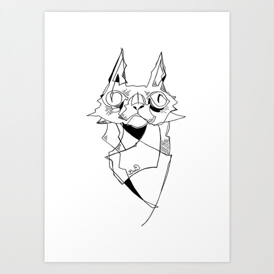 stray cat Art Print