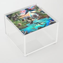 Underwater Jungle Animal Animals Scene Acrylic Box