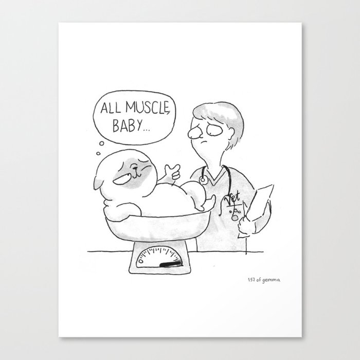 all muscle baby... Canvas Print