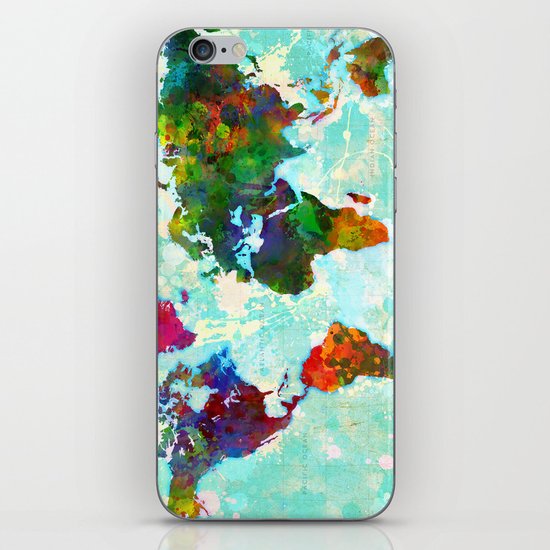 World Map - 1 iPhone Skin