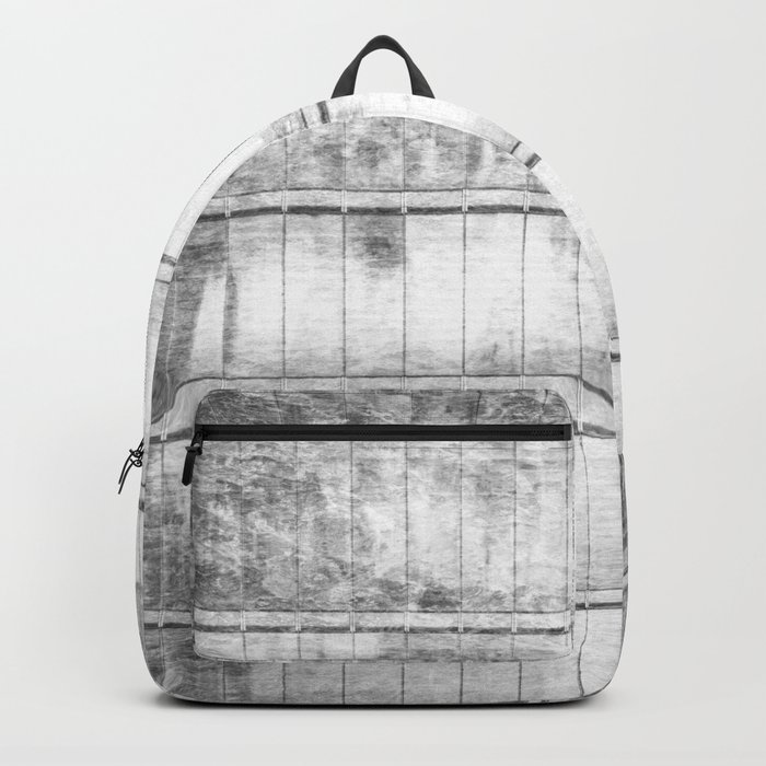 gray industrial white patina Backpack