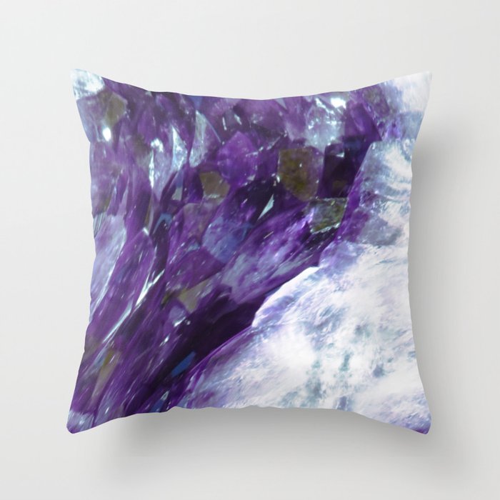 Indigo Amethyst Throw Pillow