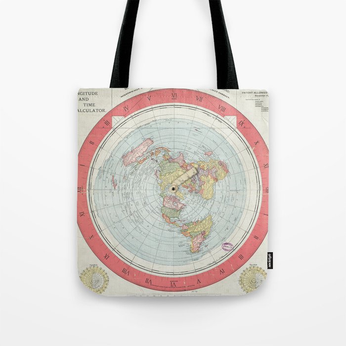 FLAT EARTH MAP Tote Bag
