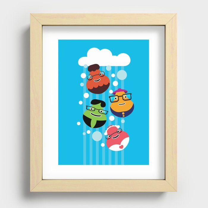 Happy Rainy Day Recessed Framed Print