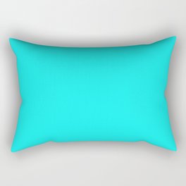 Fluorescent Blue turquoise bright light pastel solid color modern abstract pattern  Rectangular Pillow