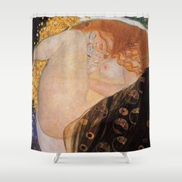 Danae Portrait Painting by Gustav Klimt Shower Curtain