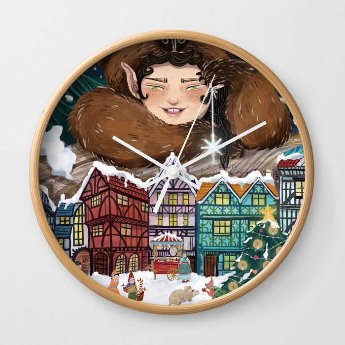 Elf village Wall Clock