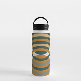 Arches Composition in Teal and Mustard Yellow Water Bottle