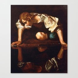 Michelangelo Merisi da Caravaggio , narcissus Canvas Print