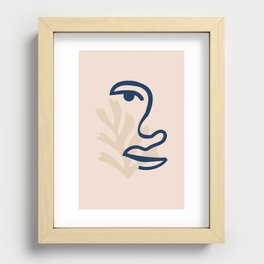 Abstract art woman portrait face print Recessed Framed Print