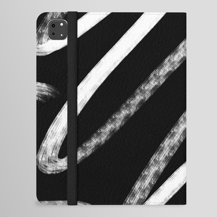Black & White Abstract Lines#2 iPad Folio Case