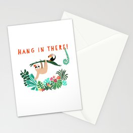 Hang in there! - Sloth Stationery Card