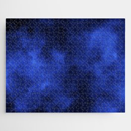 Blue & Black Swirl Galaxy Jigsaw Puzzle