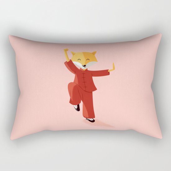 Mr. Fox knows Kung fu Rectangular Pillow