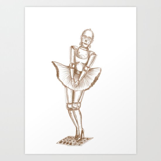 C3PO Monroe Art Print