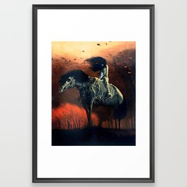 Untitled (Horse Rider), by Zdzisław Beksiński Framed Art Print