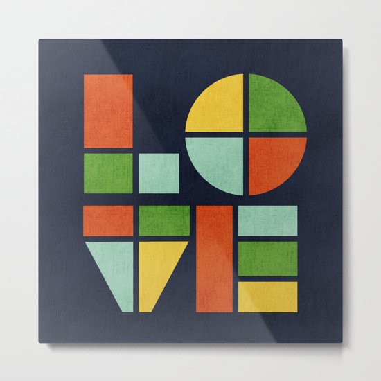 Love is Metal Print
