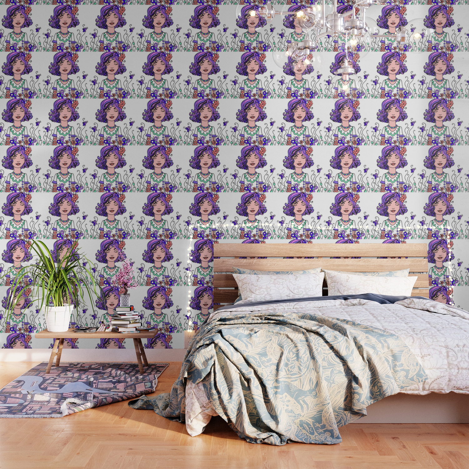 Style Girl Emma Doodle Art Wallpaper By Desertsart Society6