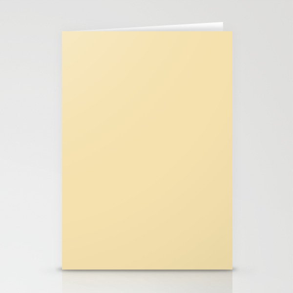 Lantern Light soft pastel creamy yellow solid color modern abstract pattern Stationery Cards