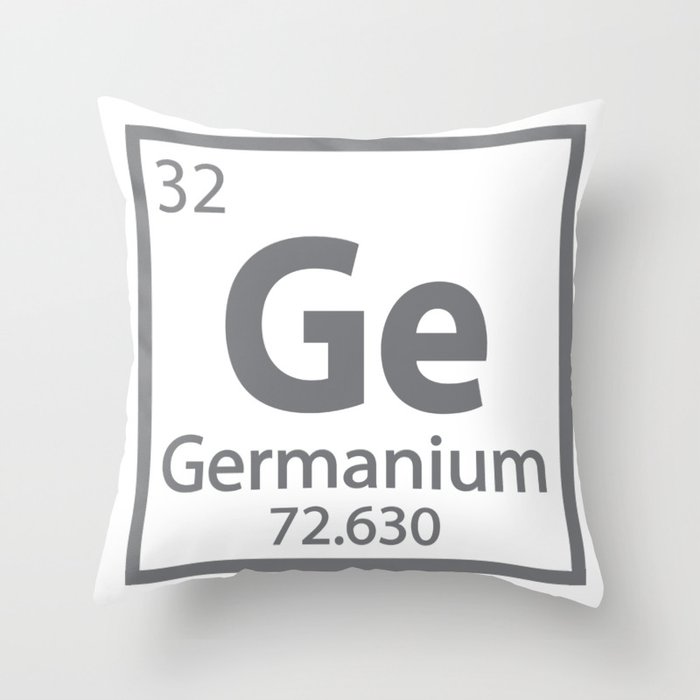 Germanium - Germany Science Periodic Table Throw Pillow