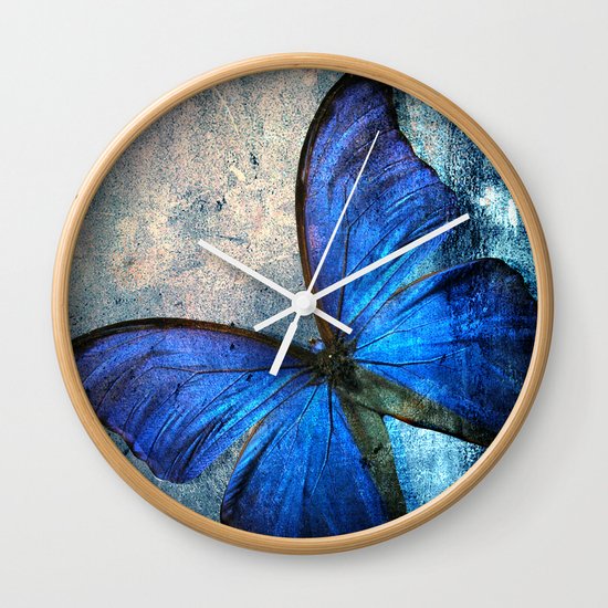 butterfly Wall Clock by Mark Ashkenazi Society6