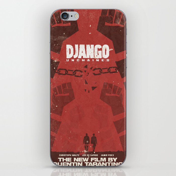 Django Unchained Quentin Tarantino Minimalist Movie Poster Leonardo Dicaprio Spaghetti Western Iphone Skin By Stefanoreves