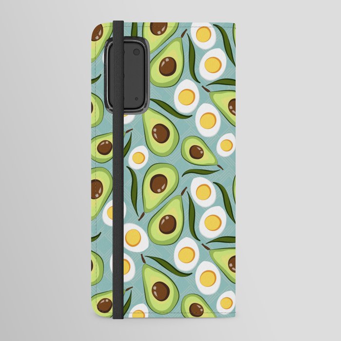Cute Egg and Avocado Print Android Wallet Case