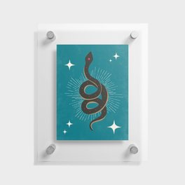 Slither - Teal  Floating Acrylic Print