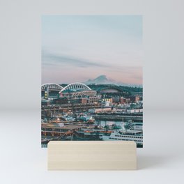 Seattle & Mount Rainier Mini Art Print