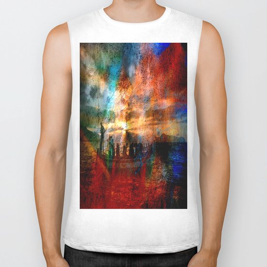 Abstract Landscape Biker Tank