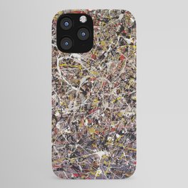 Intergalactic - Jackson Pollock style abstract painting by Rasko iPhone Case