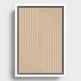 Oval Lines Abstract XXXV Framed Canvas
