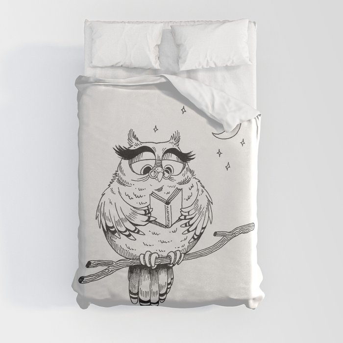 Insomniac Owl Duvet Cover