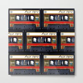 Retro classic vintage gold mix cassette tape Metal Print | Color, Old, Macro, Digital, Film, Photo, Awesome, Curated, Gold, Music 