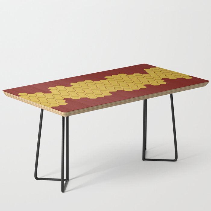 Honeycomb Red Yellow Gold Hive Coffee Table