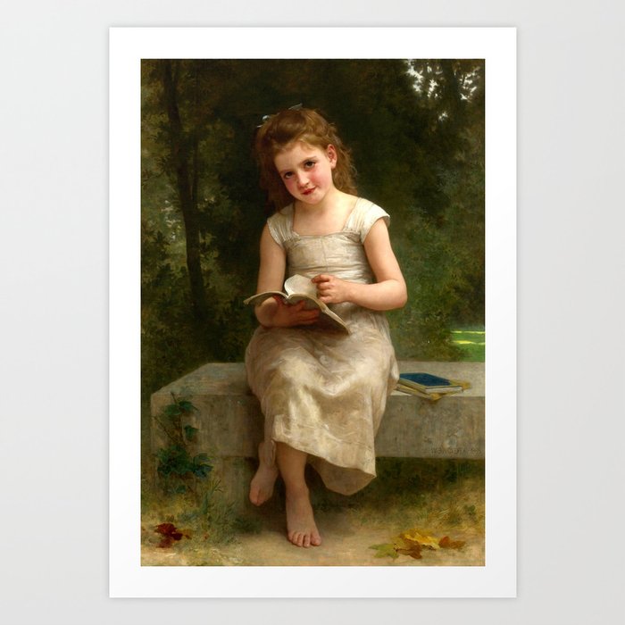William-Adolphe Bouguereau "The Reading Girl" Art Print