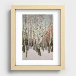 Birches. Winter Recessed Framed Print