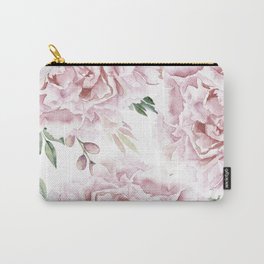 Beautiful Pink Roses Garden Carry-All Pouch