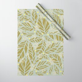 Vintage Retro Foliage Pattern Wrapping Paper