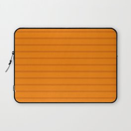 Orange Monochrome Horizontal Stripes Pattern Laptop Sleeve
