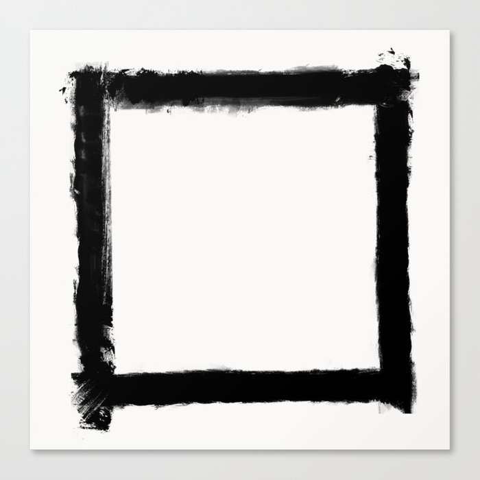form blocs | square strokes | black on white  Canvas Print