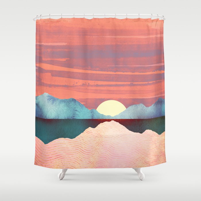Pink Oasis Shower Curtain