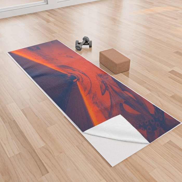 The Tunnel With The Octopus on The Wall Cinematic Photography Yoga Towel