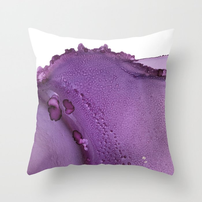 Purple wave Throw Pillow