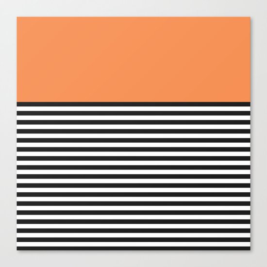 STRIPE COLORBLOCK {ORANGE} Canvas Print