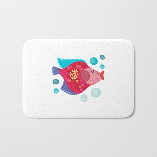 Cute Carp Fishing Bath Mat