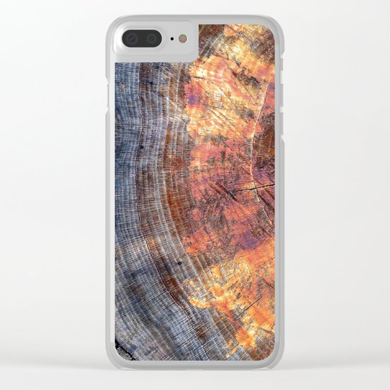 Macro Tree Stump Ring Clear iPhone Case