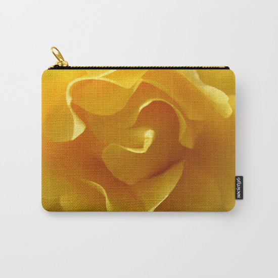 Yellow Rose Ruffles Abstract Carry-All Pouch